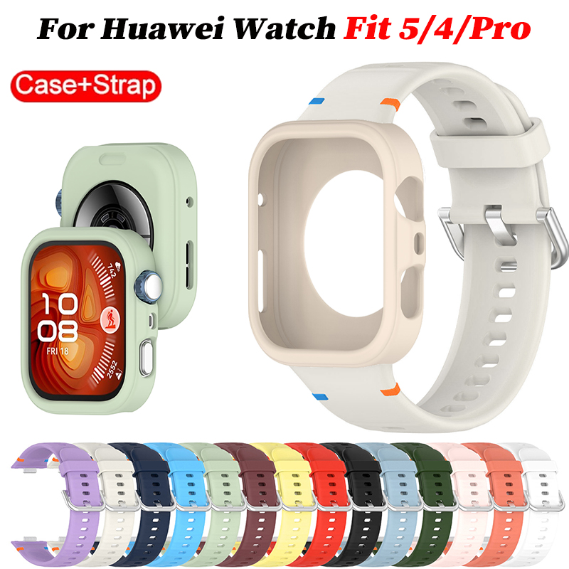 Silicone Band Replacement - حافظة ناعمة + حزام سيليكون لساعة
